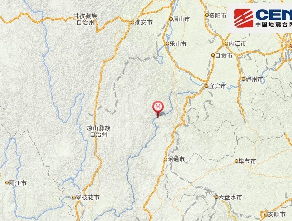 云南昭通发生5.3级地震