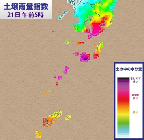鹿儿岛土壤雨量示意图