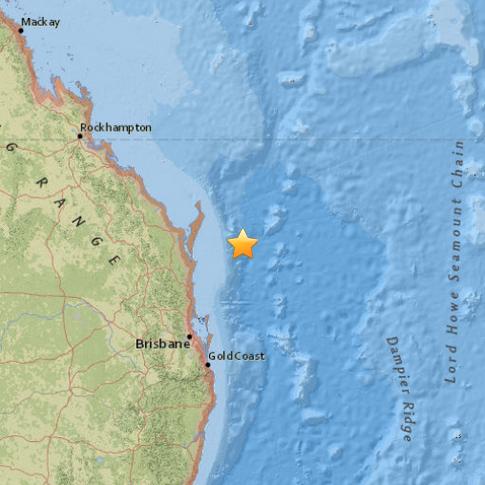 澳大利亚东北部海域发生地震