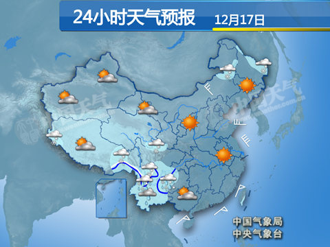 17日，西南地區(qū)多陰雨天氣。