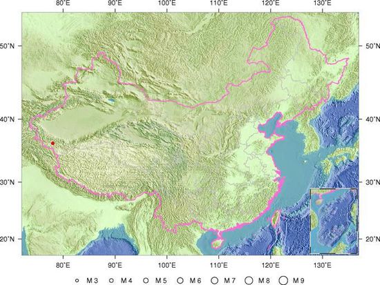 新疆和田地区皮山县发生3.2级地震