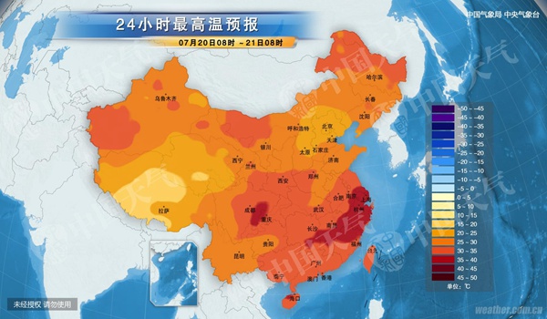 今天，长江中下游多地将出现35℃以上的高温天气。