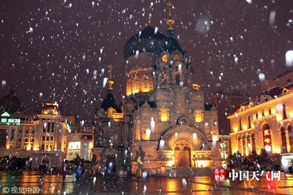 受冷空氣影響，11月9日哈爾濱迎來初雪